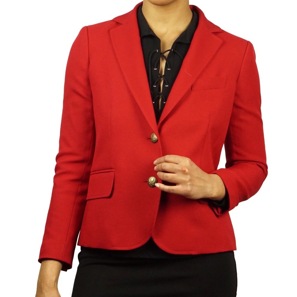 QMack Red 2-Button Blazer size 2